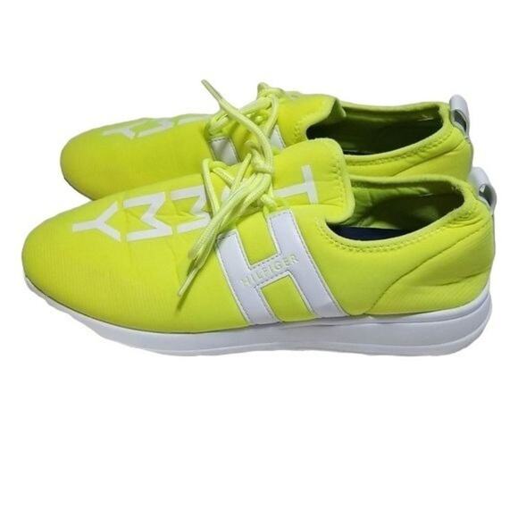 Tommy Hilfiger Men\'s Neon Yellow Athletic Shoes Sneakers Size 9.5 Rare main image 9